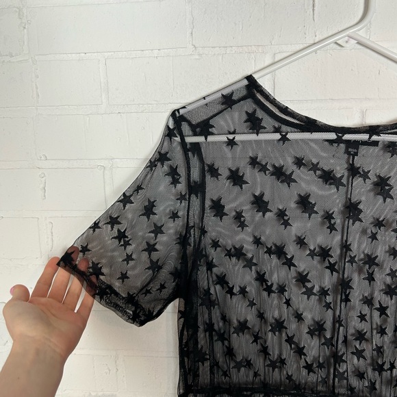 Simply Be Sheer Star Pattern Dress - Picture 2 of 5